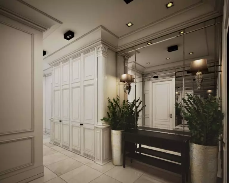 Neoclassical style entrance hall design 1 768x614 1