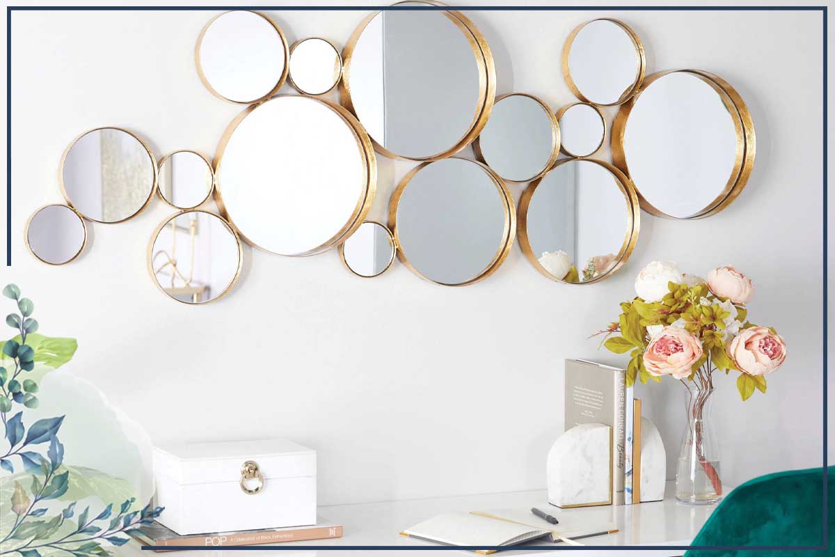 The use of wall hangings and decorative mirrors
